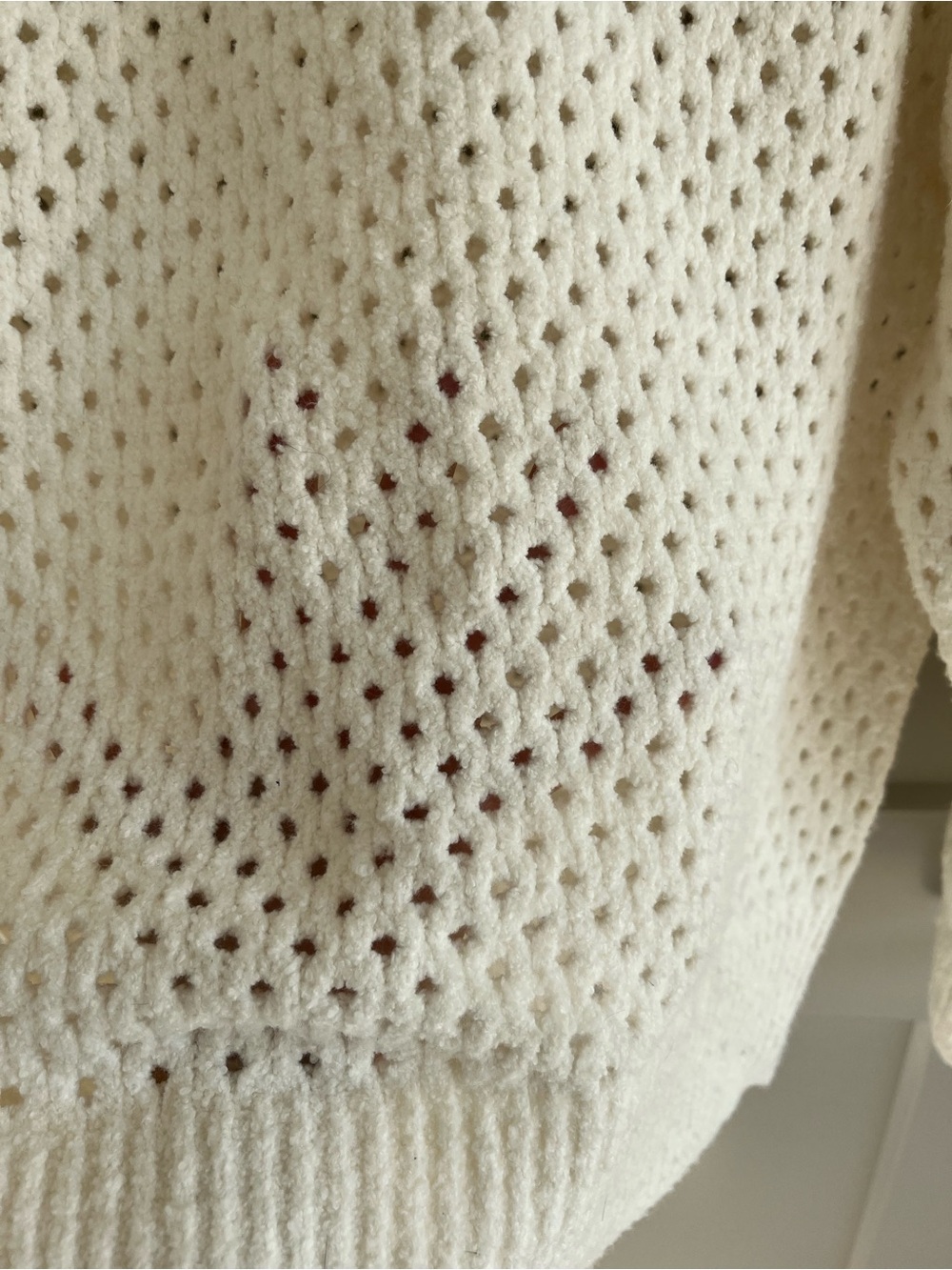 NWOT Varley Grady Boucle Ivory Open-Knit Crewneck Sweater SMALL - Picture 9 of 11